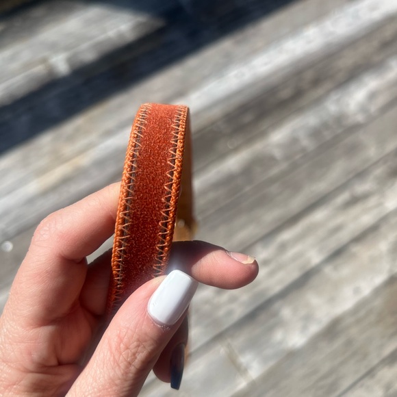 Elegant Brown Red Genuine Leather Suede Silver Clasp Women's Belt - Picture 8 of 11